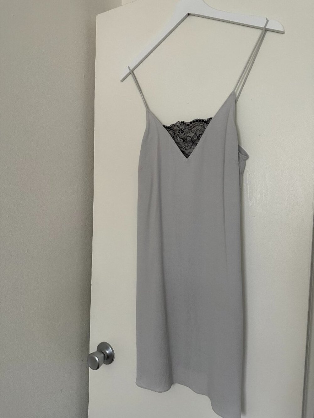 Slip dress with lace detail